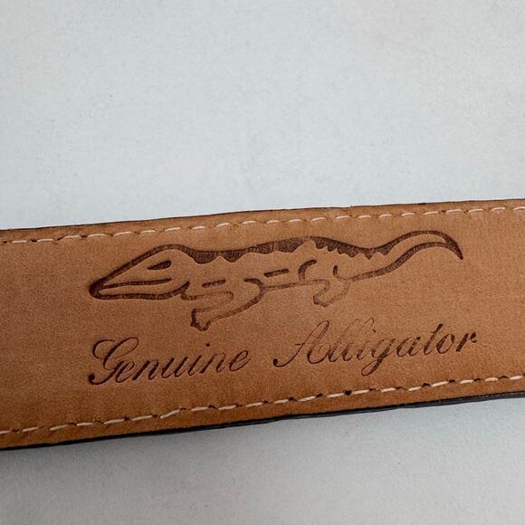 NEW Mauri Alligator Skin Green Belt Handmade In Italy main image 6